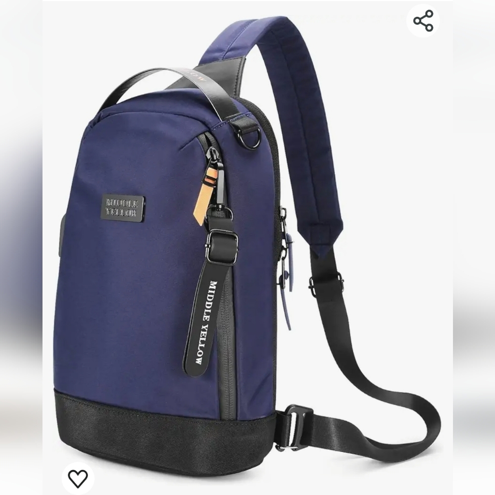 Sling crossbody usb bag